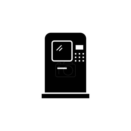 Foto de Banco icono de vector plano cajero automático. Símbolo sólido simple aislado sobre fondo blanco - Imagen libre de derechos