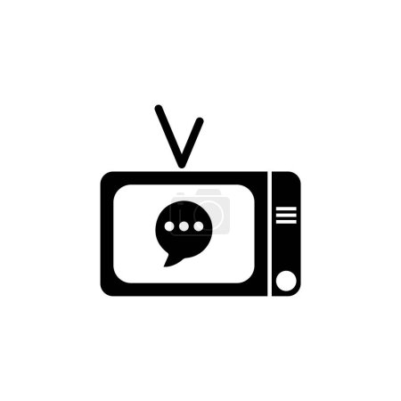 Foto de Comercialización de TV, Publicidad icono de vector plano. Símbolo sólido simple aislado sobre fondo blanco - Imagen libre de derechos