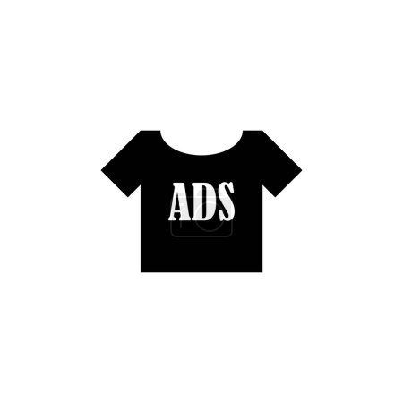 Foto de Publicidad camiseta plana vector icono. Símbolo sólido simple aislado sobre fondo blanco - Imagen libre de derechos