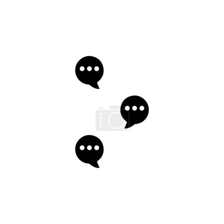 Foto de Burbujas de voz icono de vector plano. Símbolo sólido simple aislado sobre fondo blanco - Imagen libre de derechos