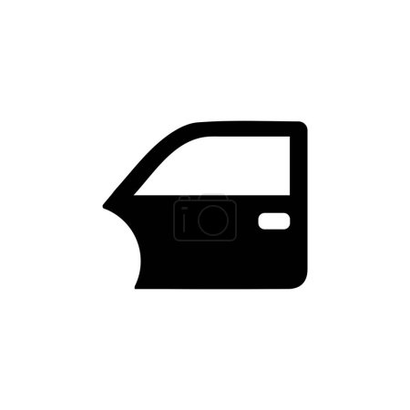 Foto de Puerta del coche icono de vector plano. Símbolo sólido simple aislado sobre fondo blanco - Imagen libre de derechos