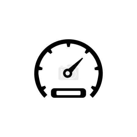 Car Speedometer and Dashboard flat vector icon. Simple solid symbol isolated on white background