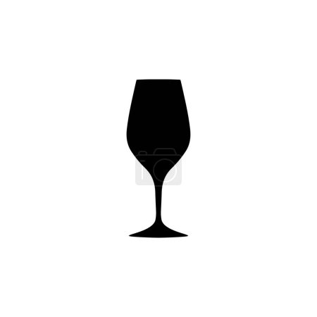 Foto de Copa de vino icono de vector plano. Símbolo sólido simple aislado sobre fondo blanco - Imagen libre de derechos