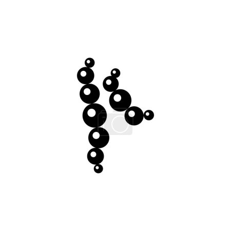 Darmparasit Würmer flache Vektor-Symbol. Einfaches massives Symbol isoliert auf weißem Hintergrund