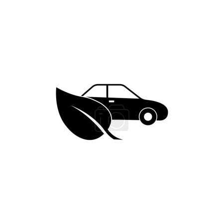 Foto de Eco Car icono de vector plano. Símbolo sólido simple aislado sobre fondo blanco - Imagen libre de derechos