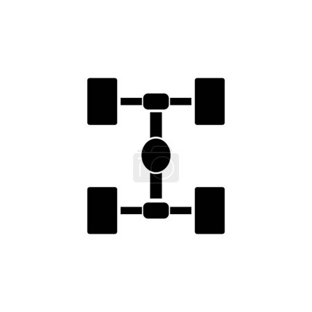 Chassis Car Suspension flat vector icon. Simple solid symbol isolated on white background