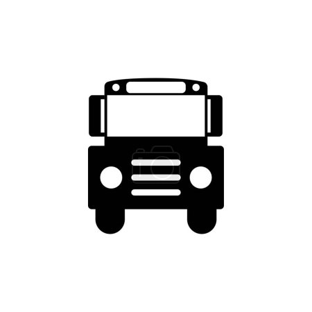 Foto de Bus escolar icono de vector plano. Símbolo sólido simple aislado sobre fondo blanco - Imagen libre de derechos
