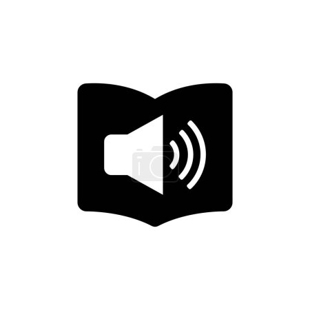 Foto de Audio Periódico icono de vector plano. Símbolo sólido simple aislado sobre fondo blanco - Imagen libre de derechos