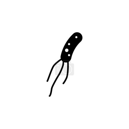 Mikroorganismus flache Vektorsymbol. Einfaches massives Symbol isoliert auf weißem Hintergrund