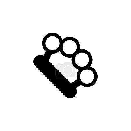 Foto de Brass Knuckles icono de vector plano. Símbolo sólido simple aislado sobre fondo blanco - Imagen libre de derechos