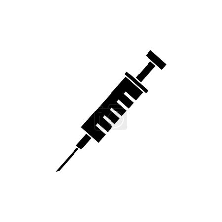 Foto de Jeringa icono de vector plano. Símbolo sólido simple aislado sobre fondo blanco - Imagen libre de derechos
