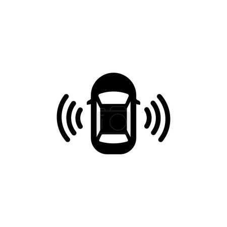 Illustration for Car Assistant and Traffic Monitoring System flat vector icon. Simple solid symbol isolated on white background - Royalty Free Image