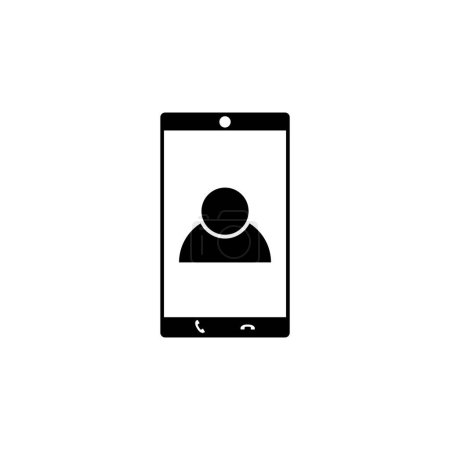 Foto de Video Call icono de vector plano. Símbolo sólido simple aislado sobre fondo blanco - Imagen libre de derechos