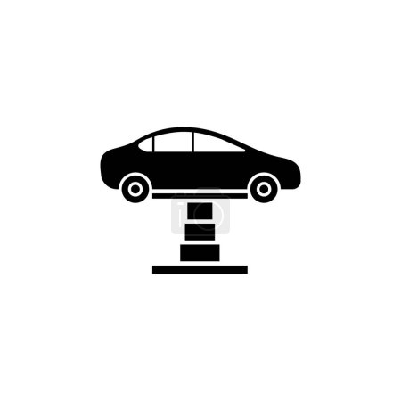 Foto de Icono de vector plano de elevación del coche. Símbolo sólido simple aislado sobre fondo blanco - Imagen libre de derechos
