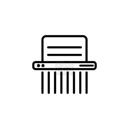 Papierschredder flache Vektor-Symbol. Einfaches massives Symbol isoliert auf weißem Hintergrund