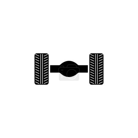 Car Rear Axle Suspension flat vector icon. Simple solid symbol isolated on white background