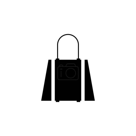 Foto de Mujer Bolsa icono de vector plano. Símbolo sólido simple aislado sobre fondo blanco - Imagen libre de derechos