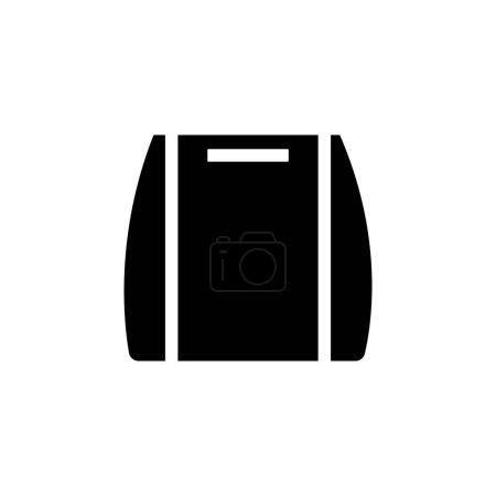 Foto de Bolsa de moda icono de vector plano. Símbolo sólido simple aislado sobre fondo blanco - Imagen libre de derechos