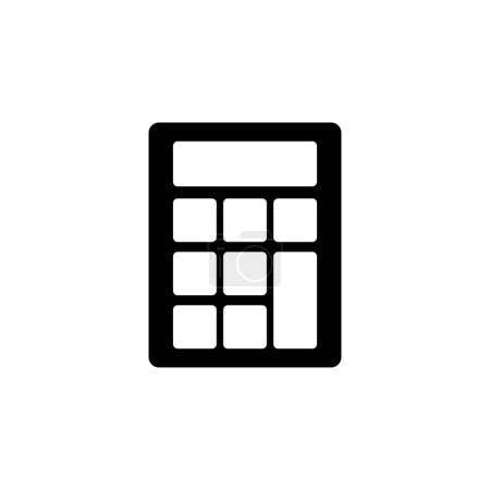 Foto de Calculadora icono de vector plano. Símbolo sólido simple aislado sobre fondo blanco - Imagen libre de derechos