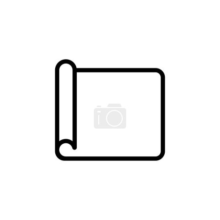 Foto de Rolled Sheet Paper icono de vector plano. Símbolo sólido simple aislado sobre fondo blanco - Imagen libre de derechos