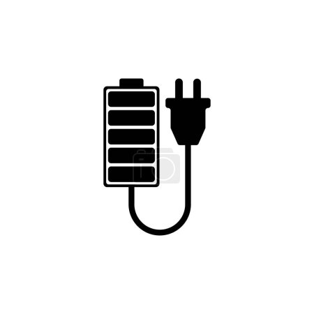 Foto de Icono de vector plano de batería recargable. Símbolo sólido simple aislado sobre fondo blanco - Imagen libre de derechos