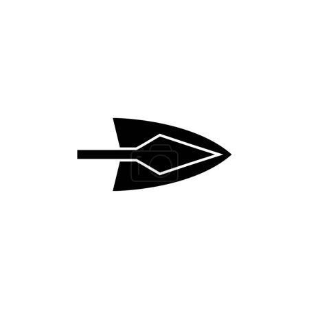 Pfeil Flying Flat Vector Icon. Einfaches massives Symbol isoliert auf weißem Hintergrund
