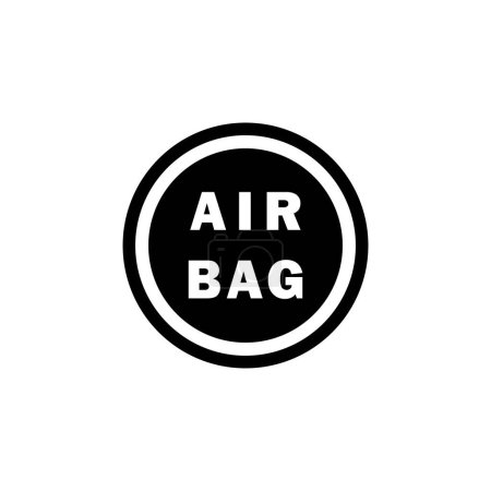 Foto de Icono de vector plano de airbag de dirección. Símbolo sólido simple aislado sobre fondo blanco - Imagen libre de derechos