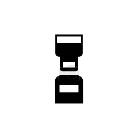 Foto de Cinturón de seguridad icono de vector plano. Símbolo sólido simple aislado sobre fondo blanco - Imagen libre de derechos