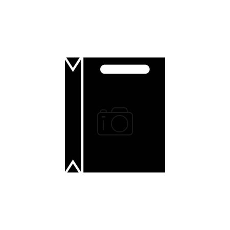 Foto de Paquete de bolsa de papel icono de vector plano. Símbolo sólido simple aislado sobre fondo blanco - Imagen libre de derechos