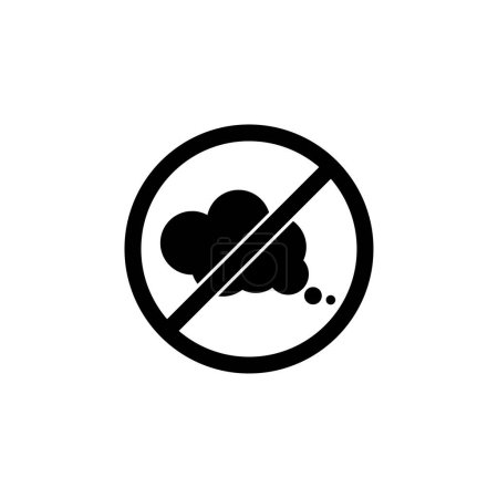 Illustration for Prohibiting Emissions Carbon Dioxide CO2 flat vector icon. Simple solid symbol isolated on white background - Royalty Free Image