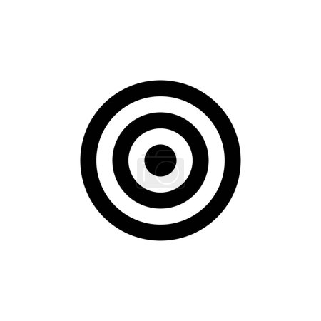 Foto de Objetivo icono de vector plano. Símbolo sólido simple aislado sobre fondo blanco - Imagen libre de derechos