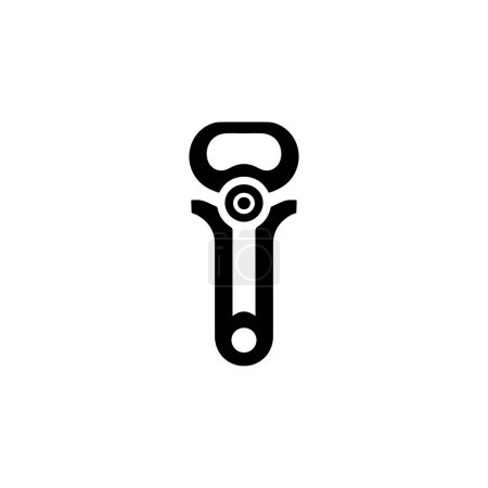 Illustration for Bottle Opener flat vector icon. Simple solid symbol isolated on white background - Royalty Free Image