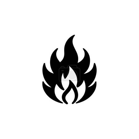 Foto de Fire Flames icono de vector plano. Símbolo sólido simple aislado sobre fondo blanco - Imagen libre de derechos