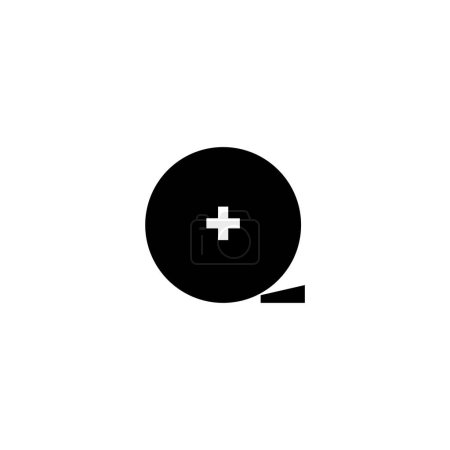 Foto de Adhesivo vendaje pegado yeso icono de vector plano. Símbolo sólido simple aislado sobre fondo blanco - Imagen libre de derechos