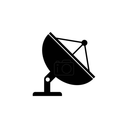 Foto de Satélite Antena icono de vector plano. Símbolo sólido simple aislado sobre fondo blanco - Imagen libre de derechos