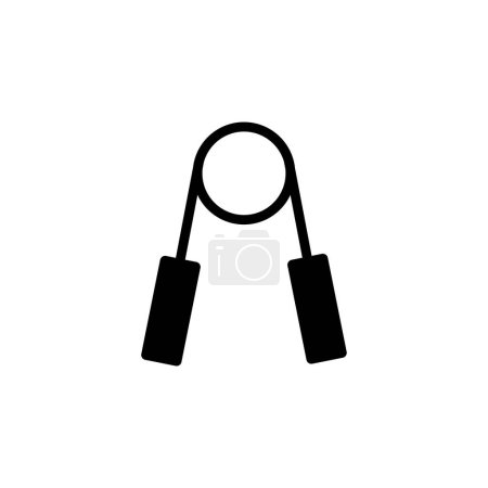 Foto de Jumping Rope icono de vector plano. Símbolo sólido simple aislado sobre fondo blanco - Imagen libre de derechos