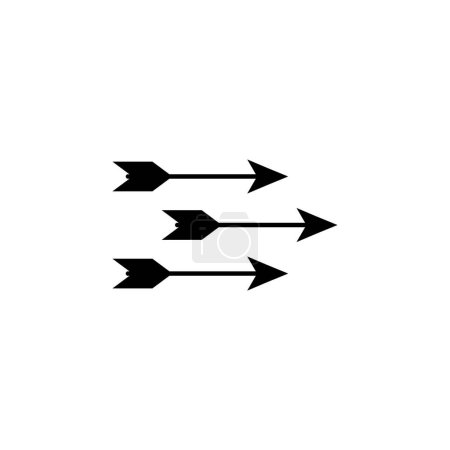 Foto de Flying Arrows icono de vector plano. Símbolo sólido simple aislado sobre fondo blanco - Imagen libre de derechos