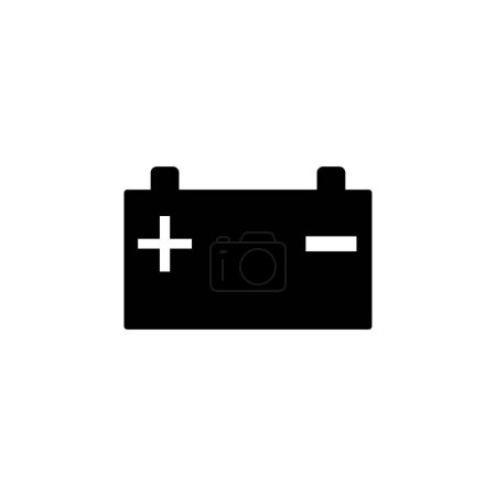 Batería de coche portátil. Icono de vector plano del acumulador de electricidad. Símbolo sólido simple aislado sobre fondo blanco