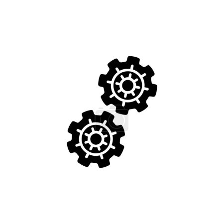 Foto de Cogwheel Gear Mechanism icono de vector plano. Símbolo sólido simple aislado sobre fondo blanco - Imagen libre de derechos