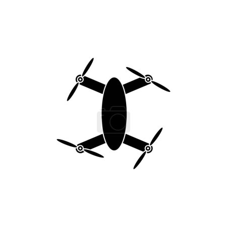 Foto de Quadrupter Dron icono de vector plano. Símbolo sólido simple aislado sobre fondo blanco - Imagen libre de derechos