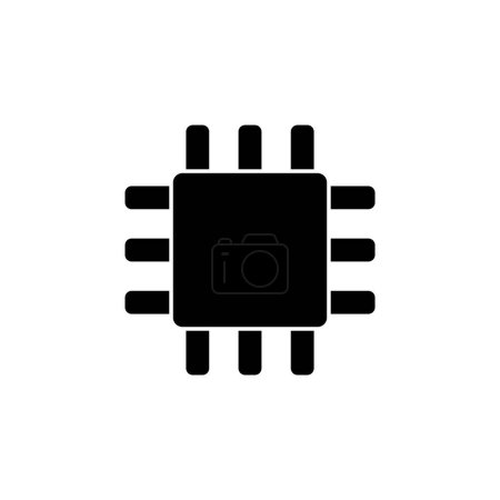 Foto de Icono de vector plano de CPU. Símbolo sólido simple aislado sobre fondo blanco - Imagen libre de derechos