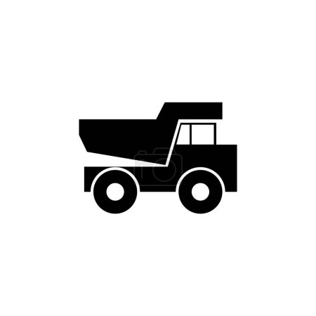 Foto de Camión volquete icono vector plano. Símbolo sólido simple aislado sobre fondo blanco - Imagen libre de derechos