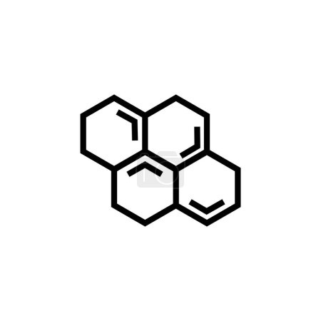 Foto de Estructura molecular icono de vector plano. Símbolo sólido simple aislado sobre fondo blanco - Imagen libre de derechos