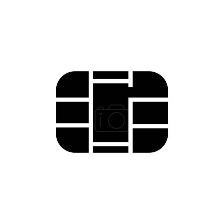 SIM Card Chip flat vector icon. Simple solid symbol isolated on white background