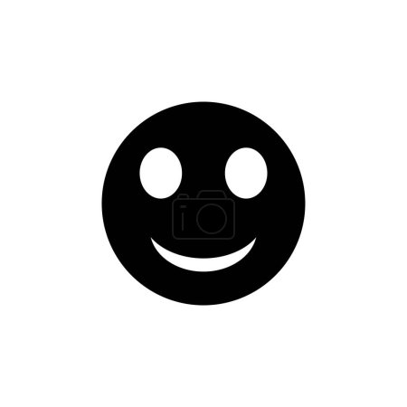 Foto de Happy Smile Face icono de vector plano. Símbolo sólido simple aislado sobre fondo blanco - Imagen libre de derechos