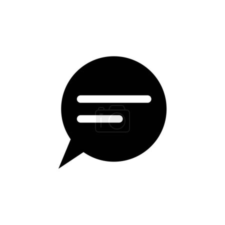 Ilustración de Chat icono de vector plano. Símbolo sólido simple aislado sobre fondo blanco - Imagen libre de derechos