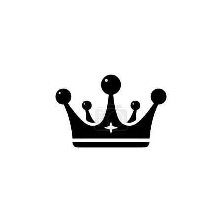 Foto de Icono de vector plano Royal Crown. Símbolo sólido simple aislado sobre fondo blanco - Imagen libre de derechos