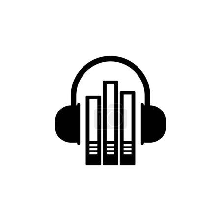Audio Library flat vector icon. Simple solid symbol isolated on white background