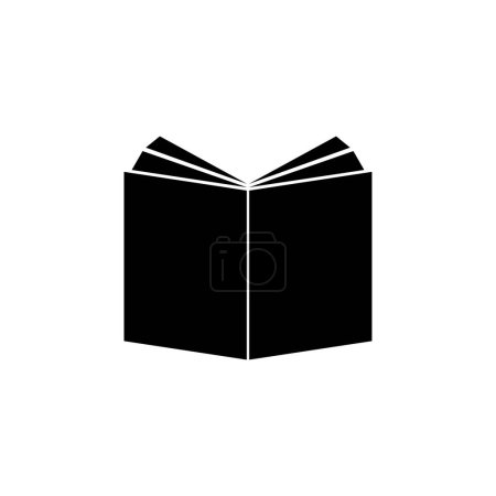 Open Books icône vectorielle plate. Symbole solide simple isolé sur fond blanc