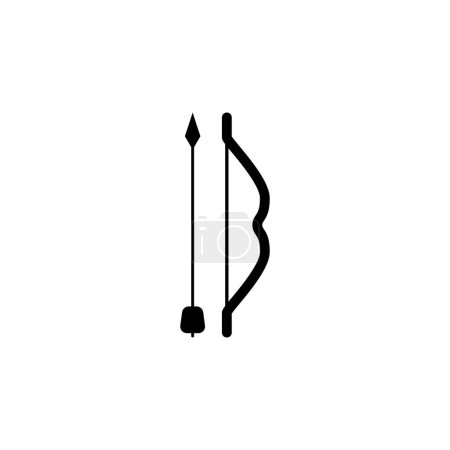 Foto de Tiro con arco arco y flecha icono de vector plano. Símbolo sólido simple aislado sobre fondo blanco - Imagen libre de derechos